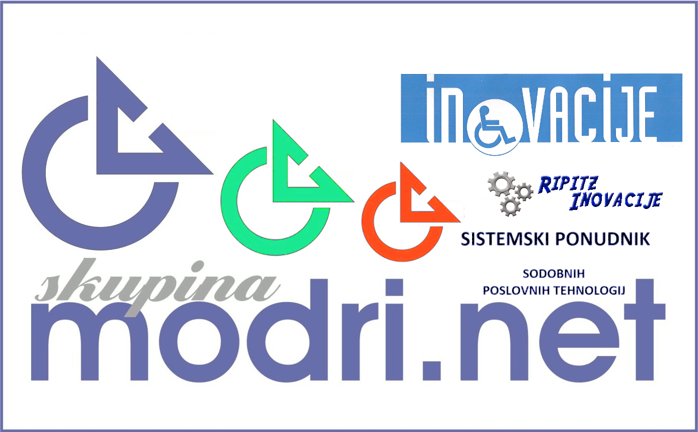 Skupina ModriNet Inovacije Logotip 3 - transparentni barvni